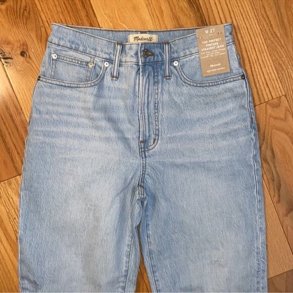 Madewell The Perfect Vintage Straight Jean NWT distressed B18 - Picture 8 of 11